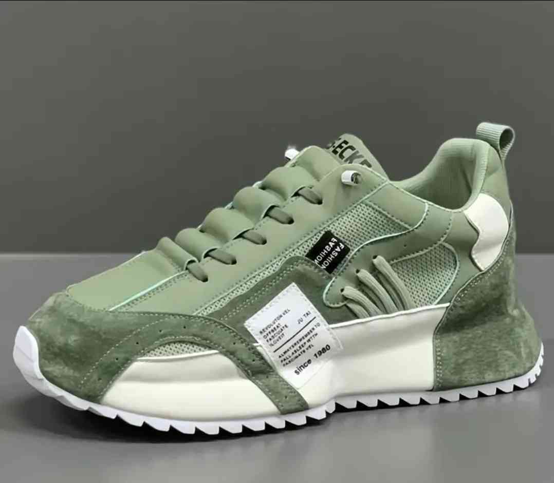 Comfortable, trendy platform shoes for outdoor walks, jogging and camping, men's lace-up Sneakers for all seasons