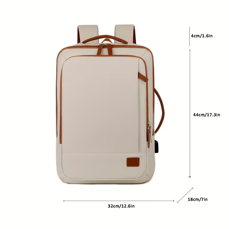 Sac à dos pour femme, 1 pièce, cartable tendance à grands volumes et color-block pour homme et femme, sac à dos de voyage décontracté avec séparation sec-humide, hauteur 43,94 cm * longueur 32,0 cm * largeur 17,78 cm