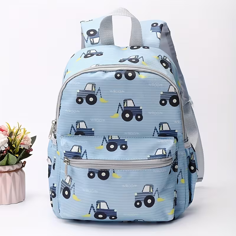 Sac à Dos Enfant Imprimé avec Danseurs de Ballet, Cerises et Petites Voitures. Doté de Poches Latérales en Maille, Style Mignon et Cartoon, Léger pour Sorties Décontractées. Bretelles Réglables, Idéal pour la Rentrée, les Vacances et le Rangement Facile des Vêtements. Adapté à Diverses Occasions