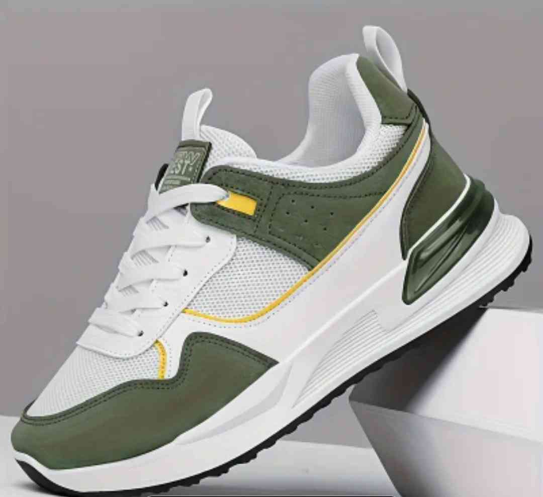 Men's Breathable Mesh Running Sneakers - Lightweight casual Sneakers with non- slip PVC soles, lace-up design for everyday wear