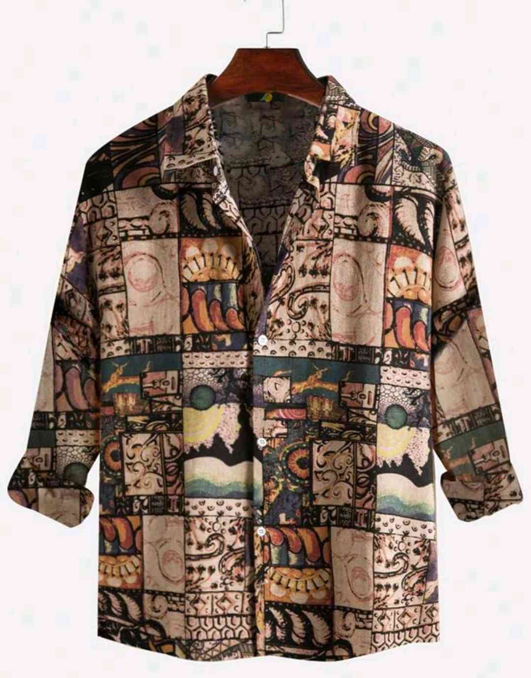 Men's short with patchwork pattern